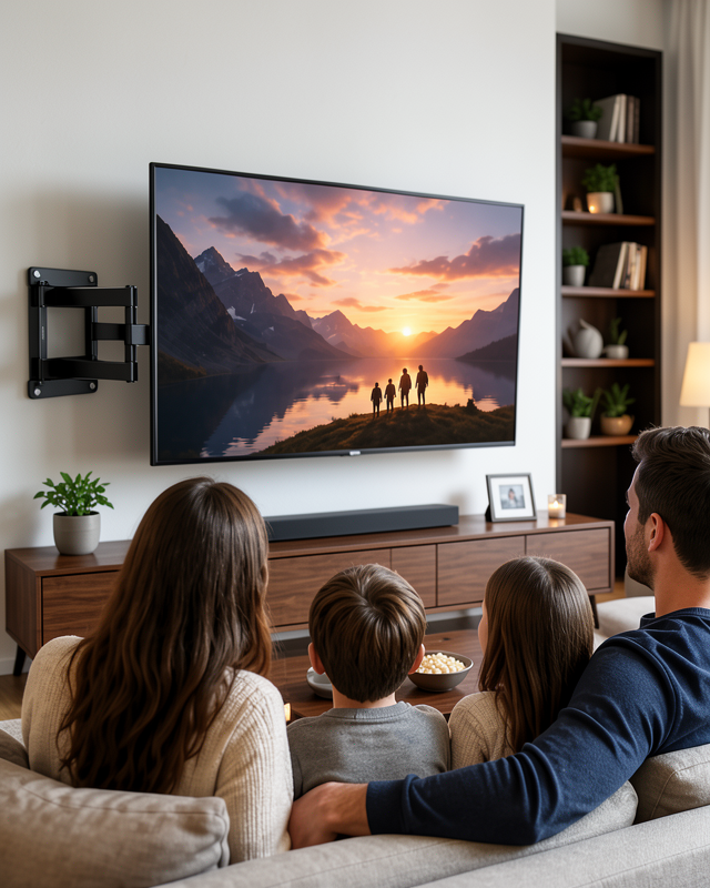 32-55 İnç Ayarlanabilir TV Askı Aparatı Duvar Tipi Güçlü