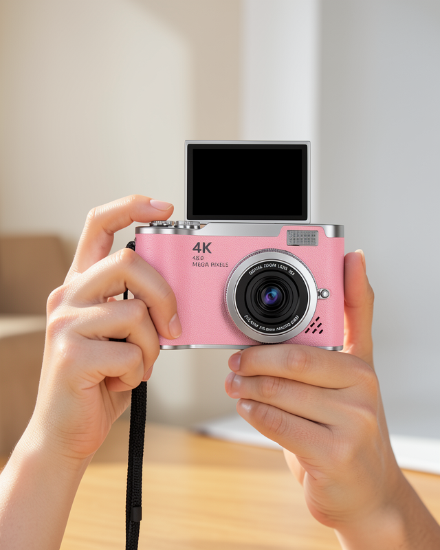 Dijital Kamera 48 MP HD Video Flip Ekranlı Çocuk Kamerası