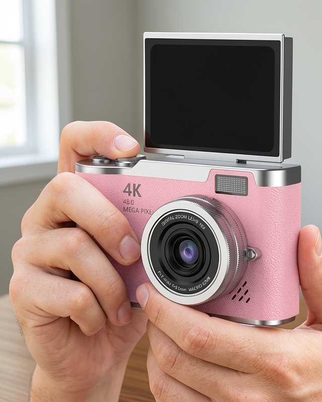 Dijital Kamera 48 MP Flip Ekran 18x Zoom Çocuk Kullanımı