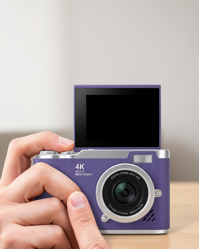 48 MP Dijital Fotoğraf Makinesi 4K Video Flip Ekranlı Kompakt