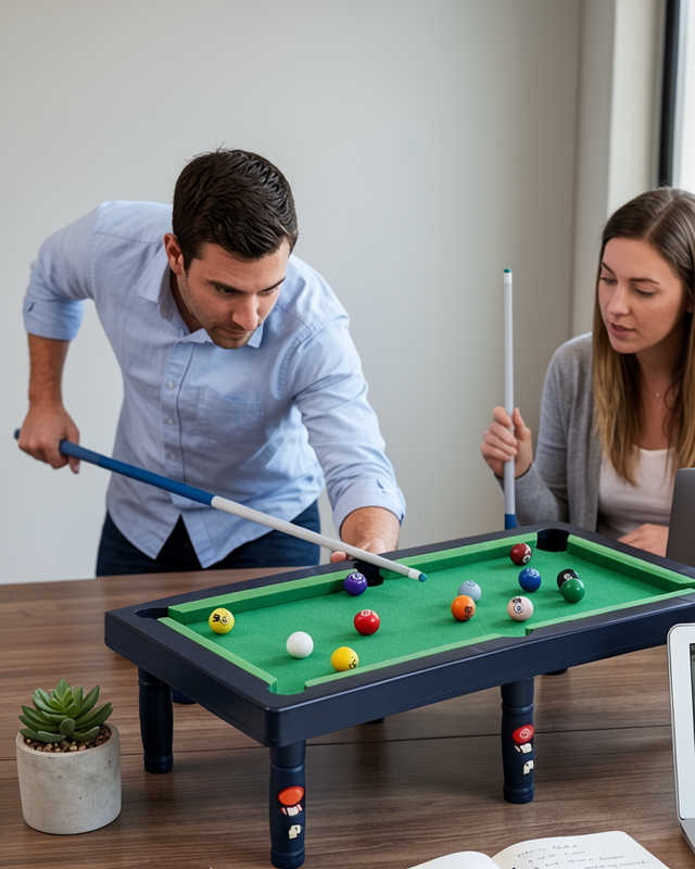 Oyuncak Bilardo Masası Seti Çocuklar İçin Eğlenceli Oyun