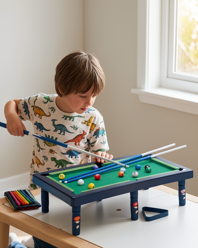 Mini Bilardo Oyunu Seti Çocuklar İçin Eğlenceli Masa Oyunu