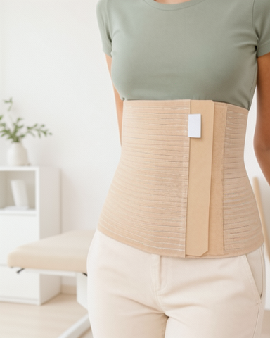 4 Kademeli Cırtlı Ayarlanabilir 26 cm Geniş Doğum Sonrası Abdominal Korse