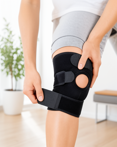 Spor ve Günlük Kullanım için Açık Diz Kapağına Sahip Ayarlanabilir Kısa Dizlik