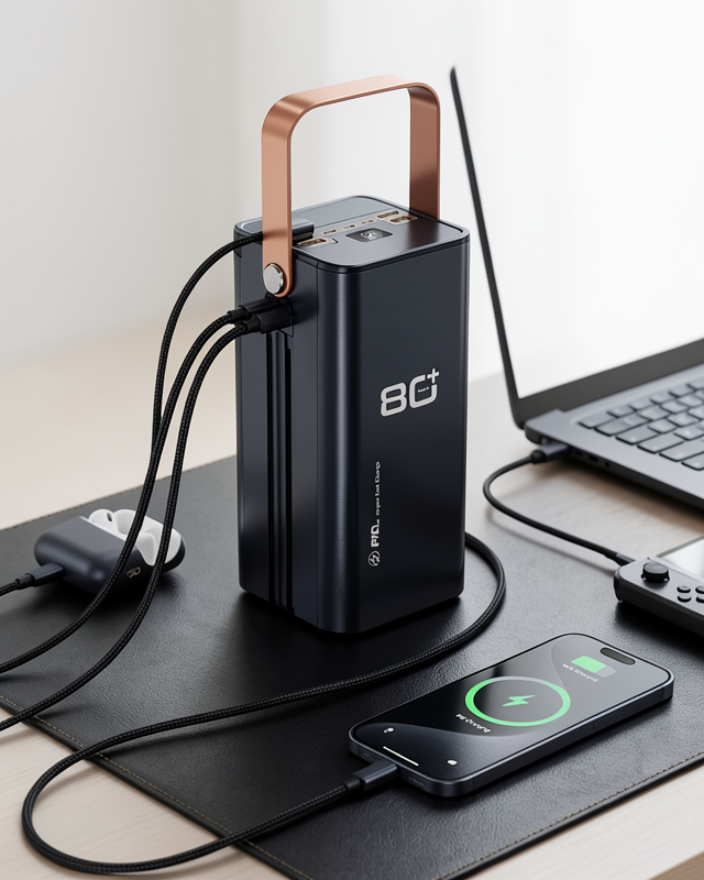 80000 mAh Taşınabilir Powerbank Çoklu Çıkış Hızlı Şarj LED Göstergeli