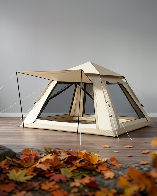 Otomatik Kamp Çadırı 240x240x160 cm 6 Kişilik Geniş Hacimli Güneşlikli