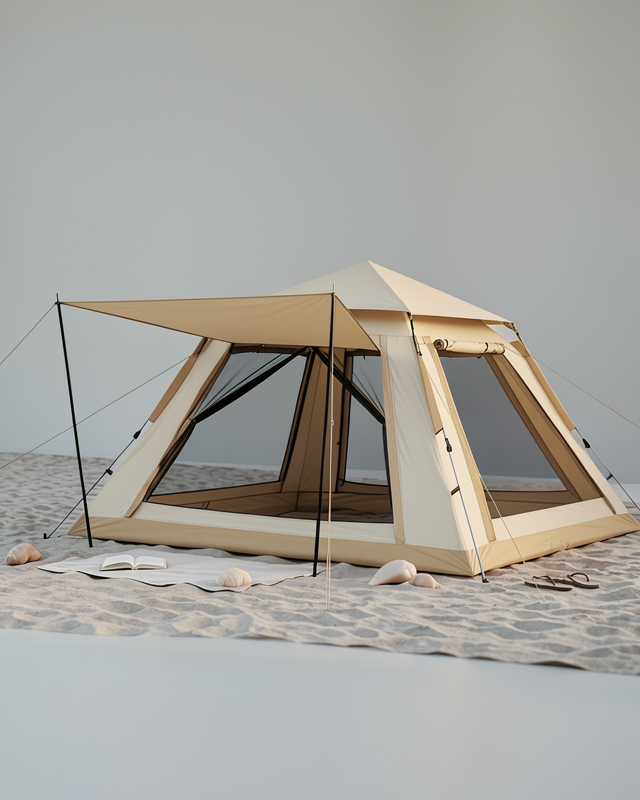 Büyük Aile Kamp Çadırı 240x240x160 cm Gölgelikli 6 Kişilik Outdoor Çadır