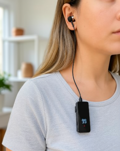 Tek Kulaklık Taşınabilir Kısa Kablolu Klipsli Bluetooth Kulaklık