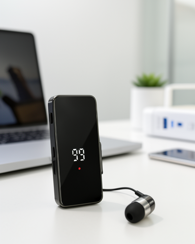 Mini Taşınabilir Müzik ve Görüşme Cihazı, Klipsli Tek Kulaklıklı Bluetooth Kulaklık