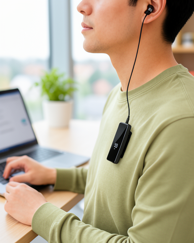 Taşınabilir Model Dijital Ekranlı Kablosuz Bluetooth Tek Kulaklıklı Kulaklık Klipsli