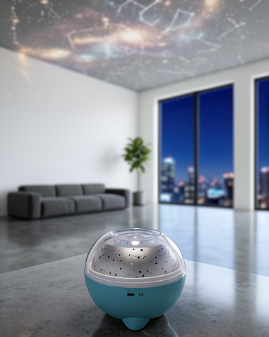 Bluetooth Hoparlörlü Gece Lambası Uzaktan Kumandalı Yıldız Projeksiyon