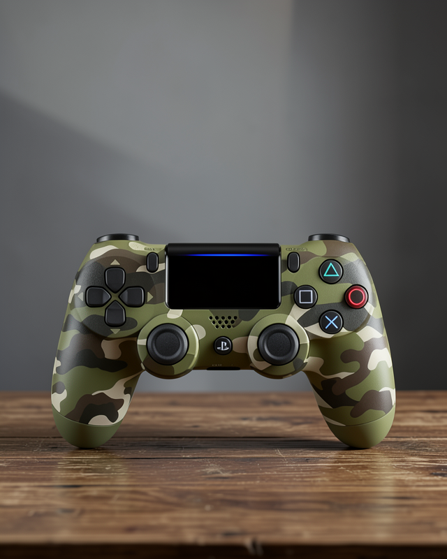PS4 Kablosuz Oyun Kolu Kamuflaj Desenli Bluetooth Joystick