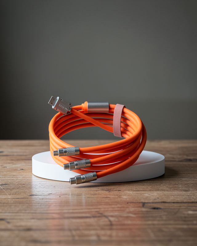 120W 3 İn 1 Uyumlu Hızlı Şarj Kablosu USB Type-C 180 Derece