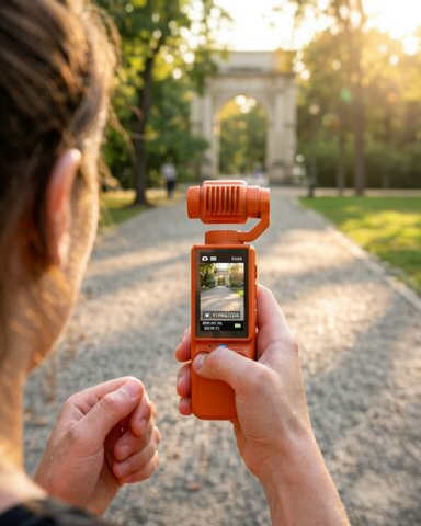4K Gimbal Kamera Sabitleyici 180 Derece Lensli Akıllı Kamera