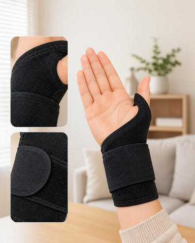 Günlük ve Spor Kullanım için Başparmak Geçişli Ayarlanabilir Bilek Desteği