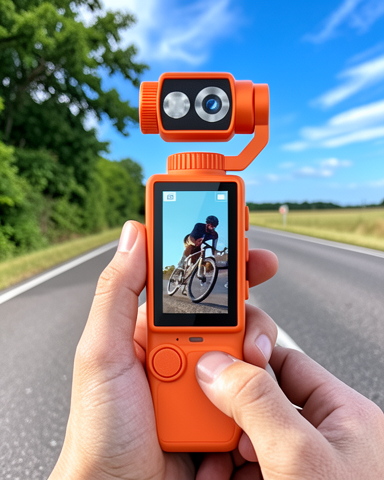 Gimbal Kamera 4K Video Çekim 180 Derece Dönebilen Lens Stabilizasyon