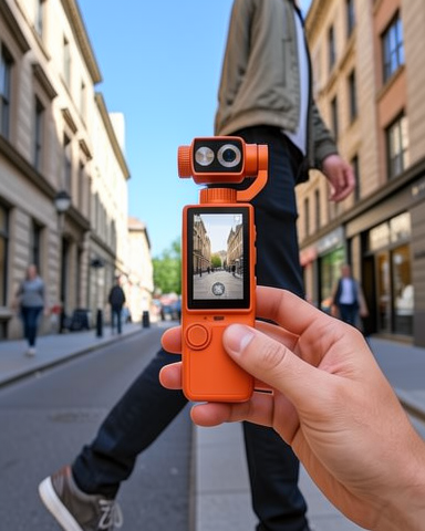 4K Ultra HD Gimbal Kamera 180 Derece Döner Lens ve Sabitleyici