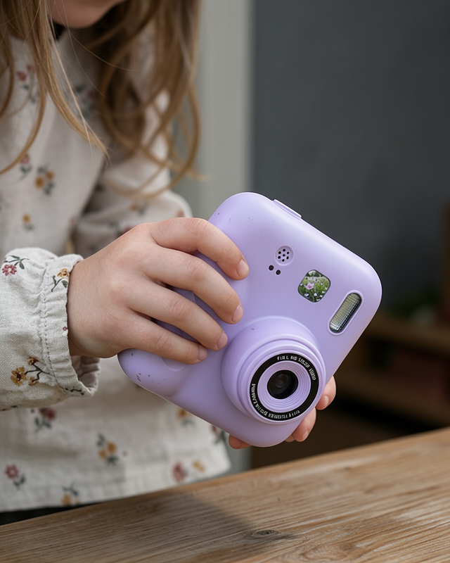 Mini Çocuk Kamerası Fotoğraf Video Çekim 4 Rulo Kağıt 5 Kalem