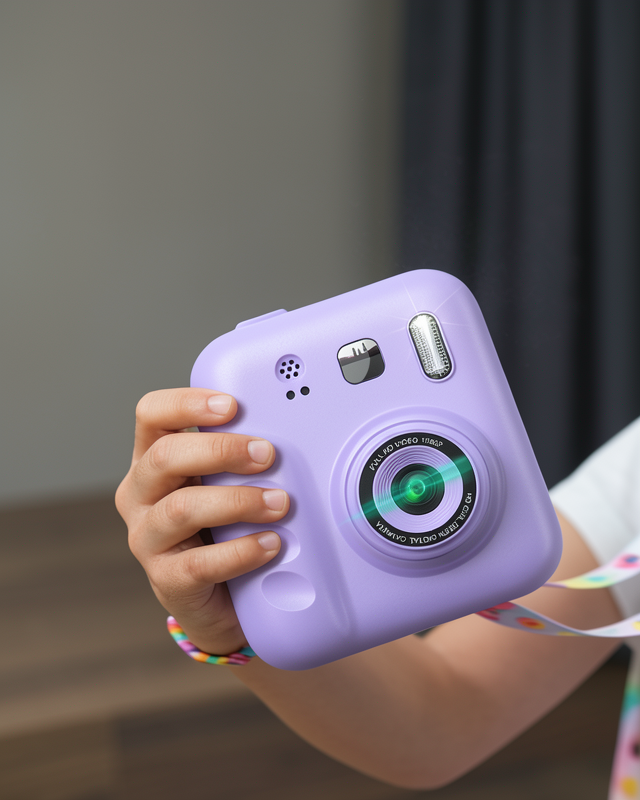 Çocuk Dijital Fotoğraf Makinesi Anında Baskı 4 Rulo Kağıt 5 Kalem