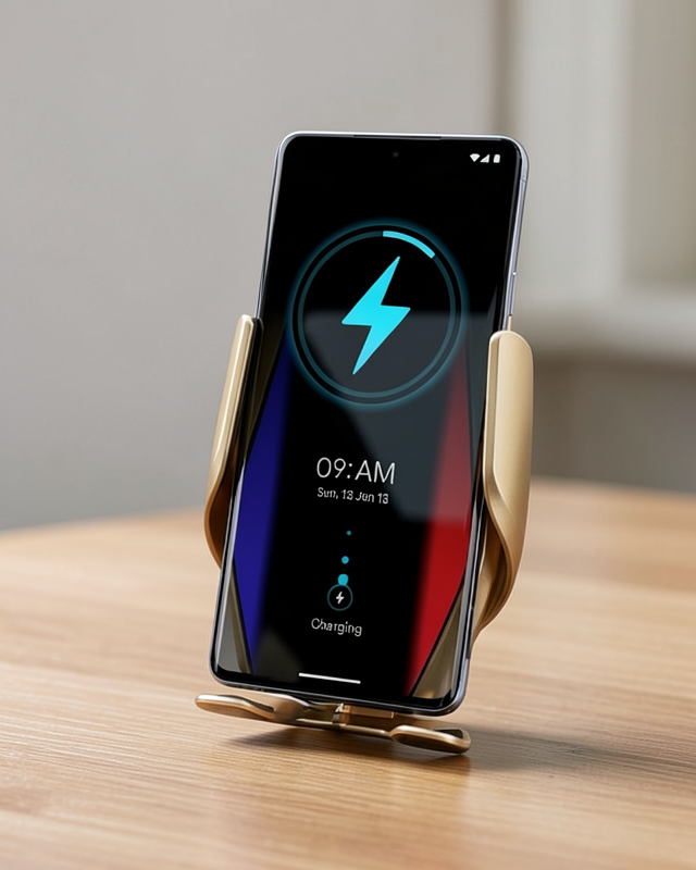 S7 Sensörlü Telefon Tutucu Kablosuz Şarj 360 Derece Dönebilir