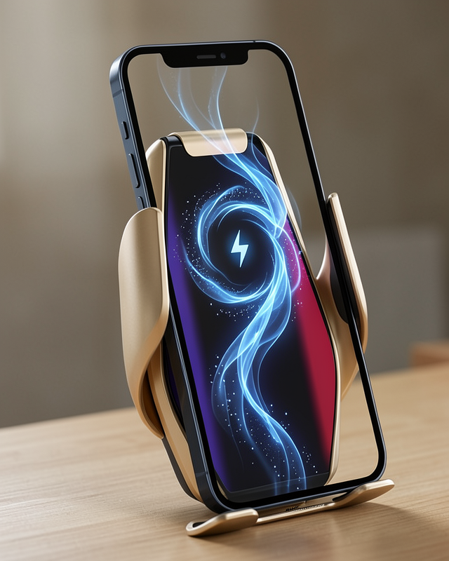 Otomatik Araç Telefon Tutucu Kablosuz Şarj Tek Elle Kullanım