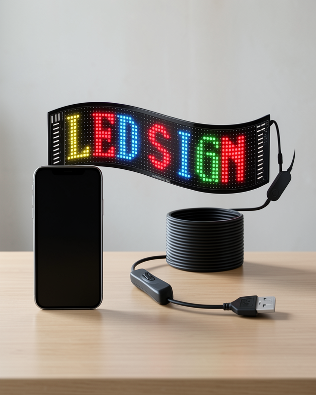 LED MATRİX 60CM RGB LED Ekran 16x96 Piksel Uzunluk