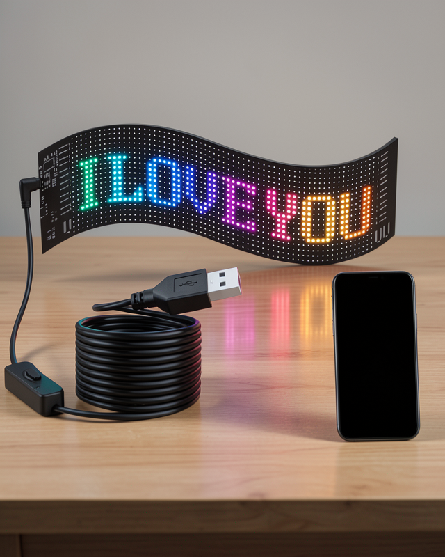 60 cm LED Matrix Panel Bluetooth Kontrollü 16x96 Piksel RGB