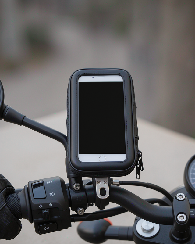 Su Geçirmez Motosiklet Telefon Tutucu 360 Derece Döner Gidon