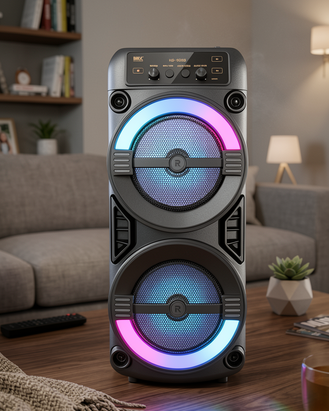 Bluetooth Hoparlör RGB Işıklı Taşınabilir Kablosuz Stereo Ses