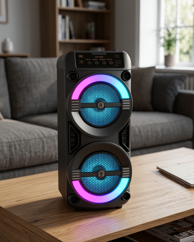 Bluetooth Hoparlör Taşınabilir RGB Işık Efektli Stereo Ses