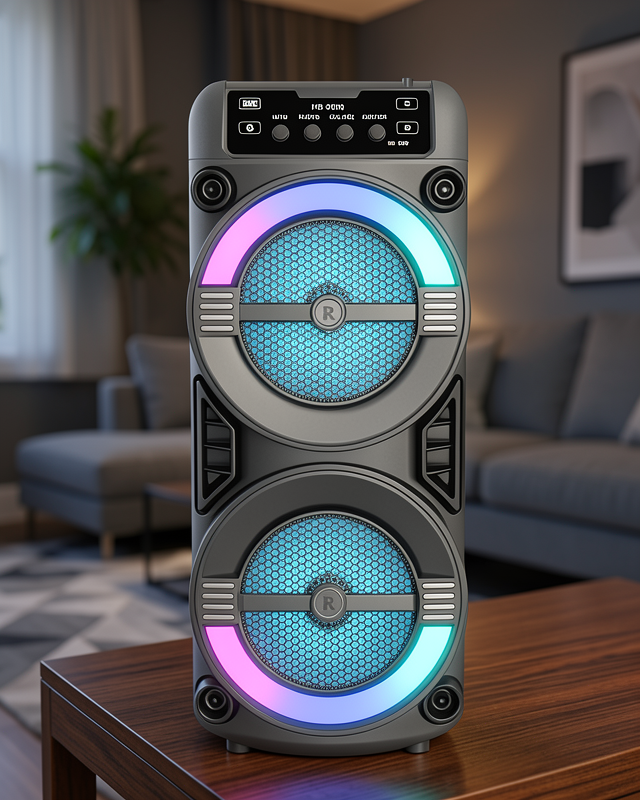 Bluetooth Hoparlör RGB Işıklı Kablosuz Taşınabilir Stereo