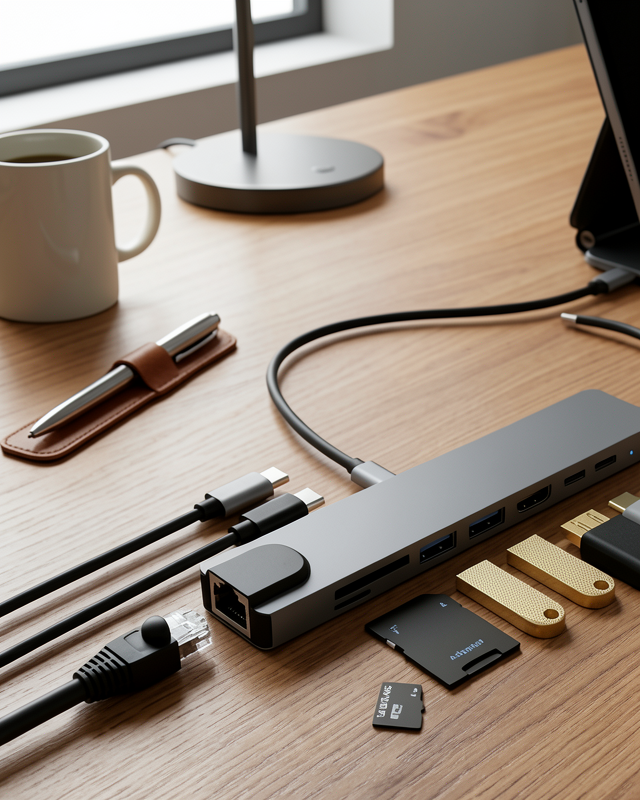 Type C Çoklu Port Hub 8 Port USB HDMI Ethernet Adaptör