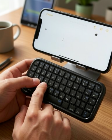 Kablosuz Bluetooth Klavye Cep Boyutu Telefon ve Tablet Uyumlu