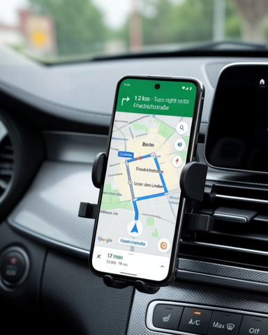 Araç İçi Telefon Tutucu 360 Derece Döner Otomatik Kilitli