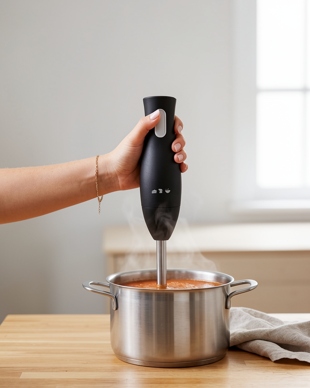 Ergonomik El Blenderı Paslanmaz Çelik Metal Ayağı ile