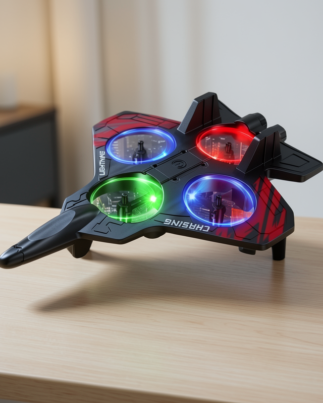 Uzaktan Kumandalı Drone LED Işıklı Fighter Jet Tasarımı