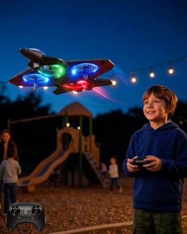 Uzaktan Kumandalı Drone 360 Derece Dönüş LED Işıklı Oyuncak Uçak