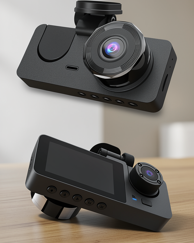 Yol Kayıt Araç Kamerası HD DVR 3 Kameralı 2.0in Ekran