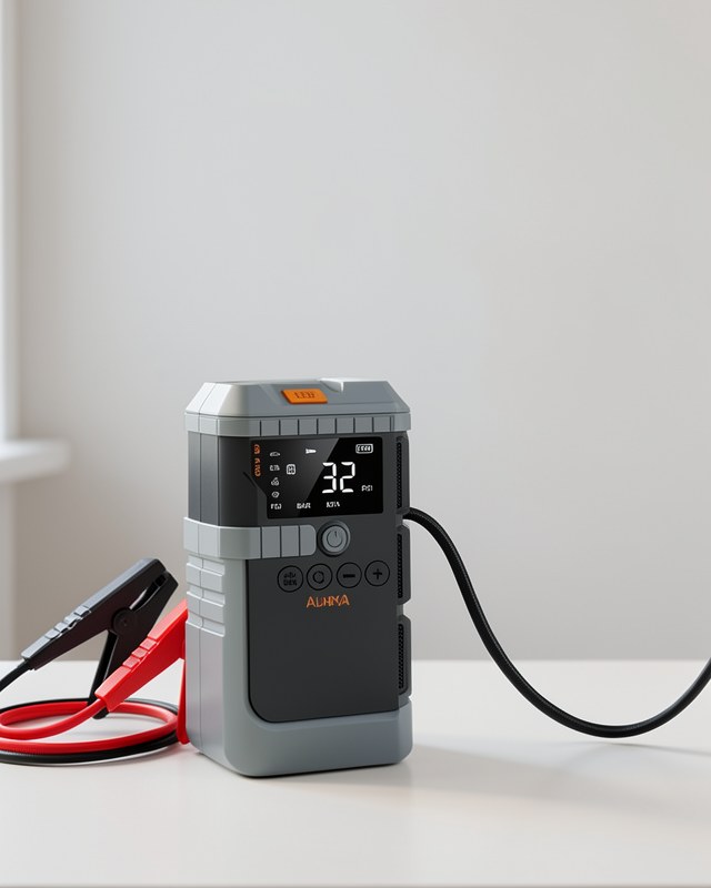 Araç Akü Takviye Kompresörü Lastik Şişirme Powerbank LED Işıklı
