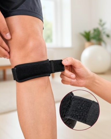 Ayarlanabilir Diz Destek Bandı Sporcu Tendon Bandı Koşu Fitness Egzersiz