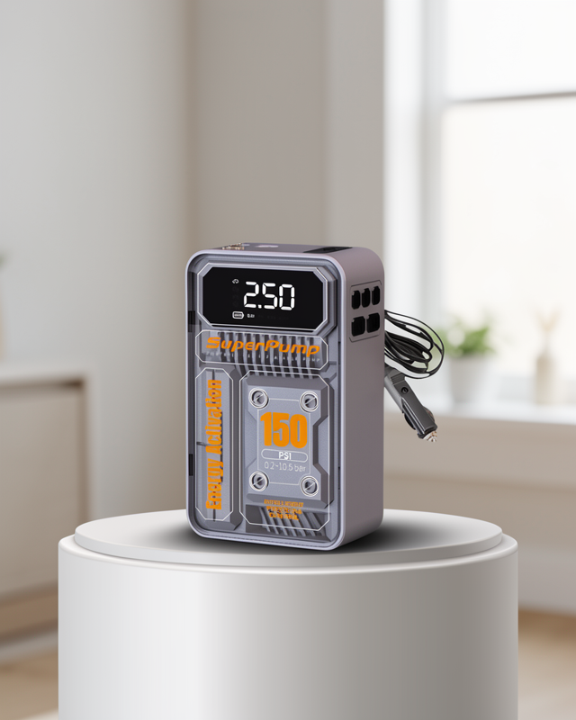 Taşınabilir Kablosuz Hava Pompası 150 PSI 6000mAh Şarjlı