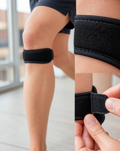 Diz Altı Spor Koşu Yürüyüş Bandı Ayarlanabilir Tendon Destek Bandı