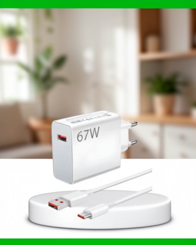 67 Watt Çift Turbo Şarj Adaptörü Type-C Uyumlu Reno 4 5 6