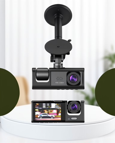 G-Sensörlü Araç Kamerası 3'lü Kayıtlı Full HD 1080P