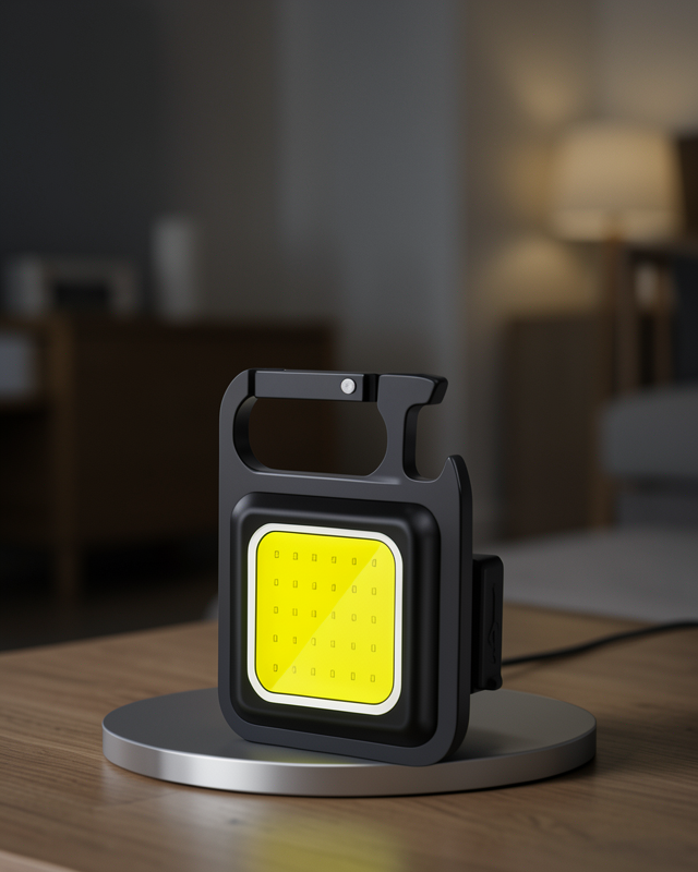 LED Mini Anahtarlık Fener 1000 Lümen USB Type-C Şarjlı