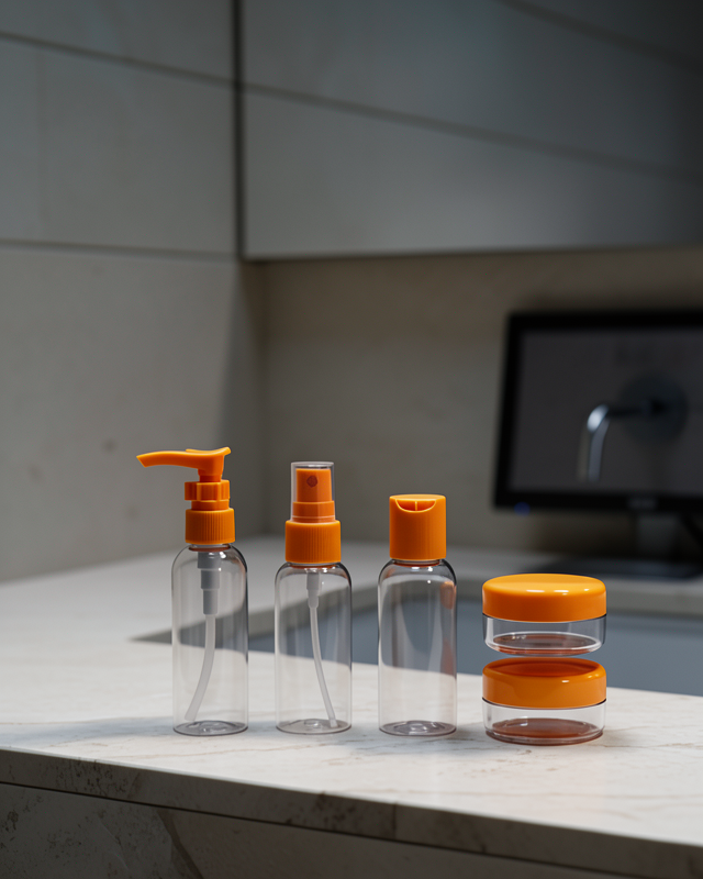 Seyahat Şişesi Seti 30 ml 5’li Çantalı Kozmetik Organizer