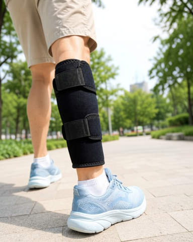 Ayarlanabilir Spor Baldırlığı, Çift Sabitleme Bantlı Alt Baldır Destekliği