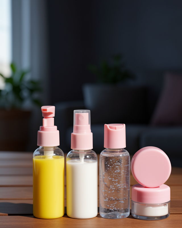 Kompakt Seyahat Kozmetik Şişe Takımı 5 Parça 30 ml
