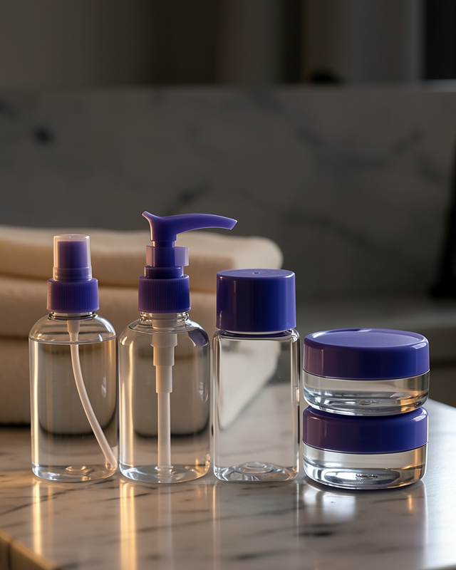 Seyahat İçin 5'li Şeffaf Kozmetik Şişe Seti 30 ml