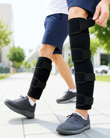 Çift Bantlı Spor ve Günlük Kullanım için Ayarlanabilir Baldır Destekliği